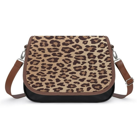 Cheetah Print Leopard Print Vintage Crossbody Bag for Women Medium Leather Hobo Bags Shoulder Bag Classic City Leather Satchels