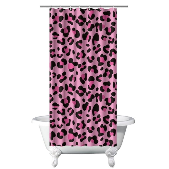 Cheetah Print Shower Curtain Animal Spots Pattern Fashion Modern Vintage Leopard Texture Abstract Aesthetic Cute Cartoon Glitter Design Bathroom Decor Waterproof with Hooks