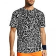 thumbnail image 1 of Cheetah Print T Shirt Snow Leopard Hip Hop Gym T-Shirts Short-Sleeve Quick Dry Tops Beach, 1 of 5