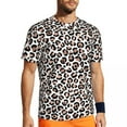 thumbnail image 1 of Cheetah Print T Shirt Snow Leopard Hip Hop Gym T-Shirts Short-Sleeve Quick Dry Tops Beach, 1 of 5