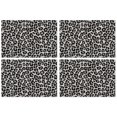 thumbnail image 1 of Cheetah Print Table Mats Set of 4, Flax Linen Wrinkle Free Heat Resistant with Abstract Spots, Classic Animal Pattern for Tropical Jungle Dining, 1 of 6