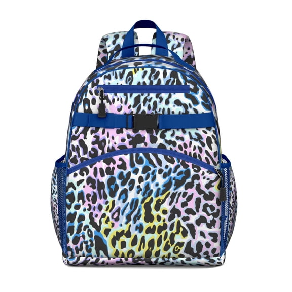 Cheetah Print Backpack for Student Bookbag Leopard Pattern Animal Spots Stylish Lightweight Travel Backpack with Chest Strap Water-Resistant