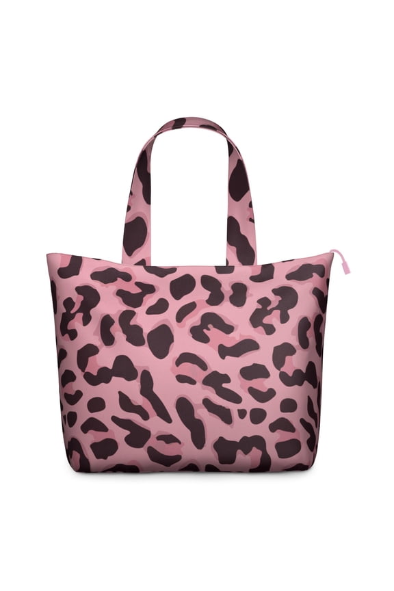 Cheetah Print Travel Tote Bag Weekender Featuring Romantic Leopard Pattern, Classic Animal Design, Large Capacity for Stylish Trips