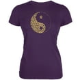 thumbnail image 1 of Cheetah Print Yin Yang Purple Juniors Soft T-Shirt - Medium, 1 of 1
