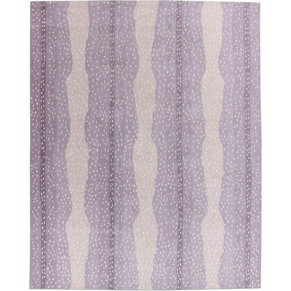 Cheetah Purple 3'x5′ Area Rug Handcrafted Motif Floral Design Oriental Traditional Design Non-Shedding Fine Wool Pile & Easy-Care Areas in Living Room Bedroom