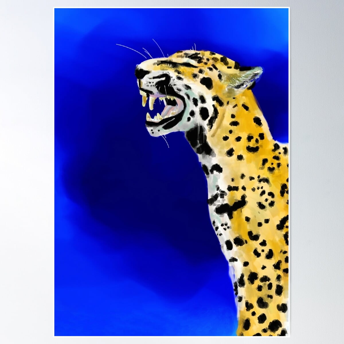 Cheetah Retro Vintage Animal Wall Art Poster Wall Art, Modern Wall