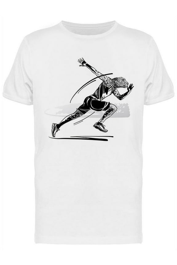 Cheetah Running Athlete T-Shirt Men -Image by Shutterstock, Male x-Large