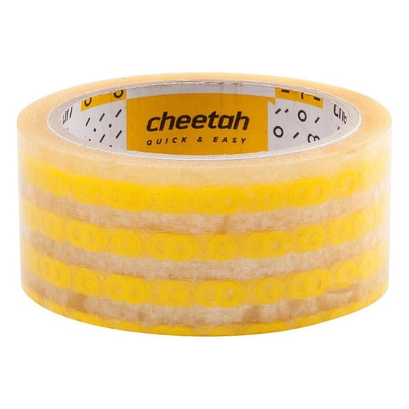 Cheetah'S Hand Cut Tape, Hand Tearable Packing Tape 1.77" X 43.74 Yards Yellow