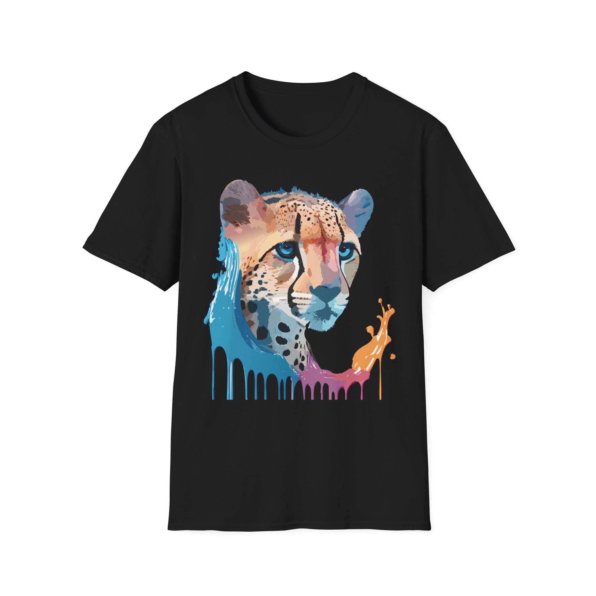 Blue Stripes Cheetah Shirt