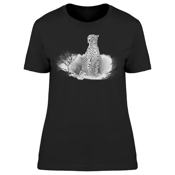 Cheetah. Sketch T-Shirt Women -Image by Shutterstock, Female 3X-Large