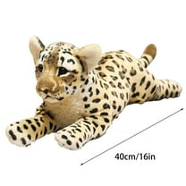Cheetah Stuffed Animal Giant Leopard Stuffed Animal Large Realistic Stuffed Cheetah Stuffy Jaguar Plush Toy Birthday Gifts for Kids Girls 16"