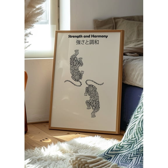 Cheetah Tiger Preppy Dopamine Wall Decor, Unframed Poster