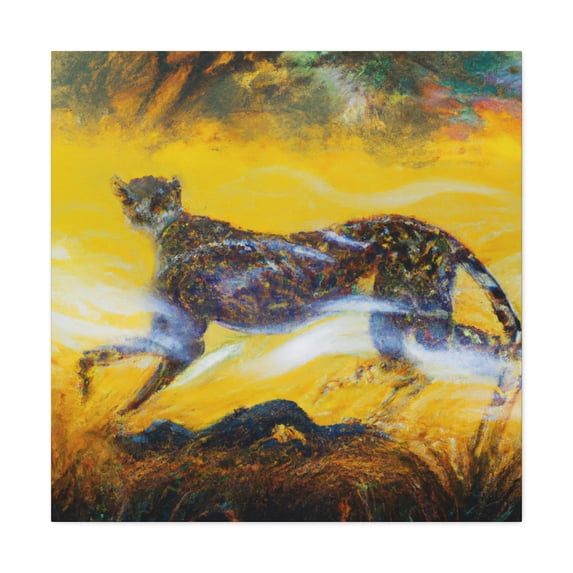 Cheetah in Art Deco - Canvas