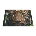 Cheetah in the grass PVC meal mat, dining table mat PVC washable woven