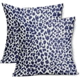thumbnail image 1 of CheetahThrow Pillow Covers 18X18 Inches Set of 2 Light Blue White Leopard Decorative Pillow Cases Animal Wildlife Pillow Cover Home Decor For Sofa Couch Housewarming Gift Bed Couch Porch Outdoor, 1 of 6