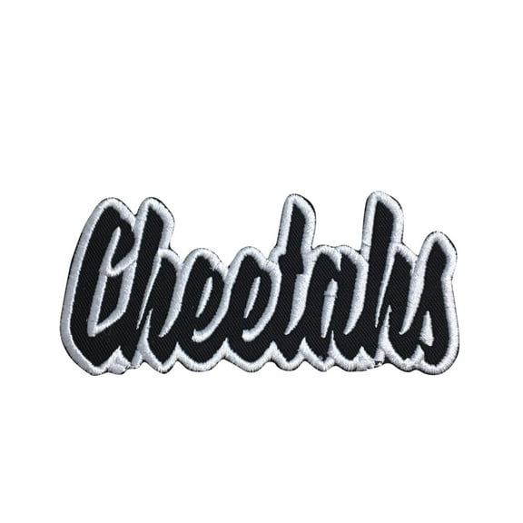Cheetahs - Black/White - Team Mascot - Words/Names - Iron on Applique/Embroidered Patch