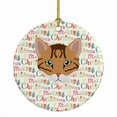 thumbnail image 1 of Cheetoh Cat Christmas Ceramic Ornament 2.8 in x 2.8 in, 1 of 3