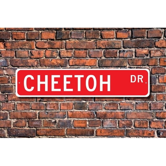 Cheetoh Cheetoh Lover Cheetoh Sign Cheetoh Owner Gift Cheetoh Cat Cheetoh Cat Decor Metal Aluminum Sign - Size: 16 x 4 Inches