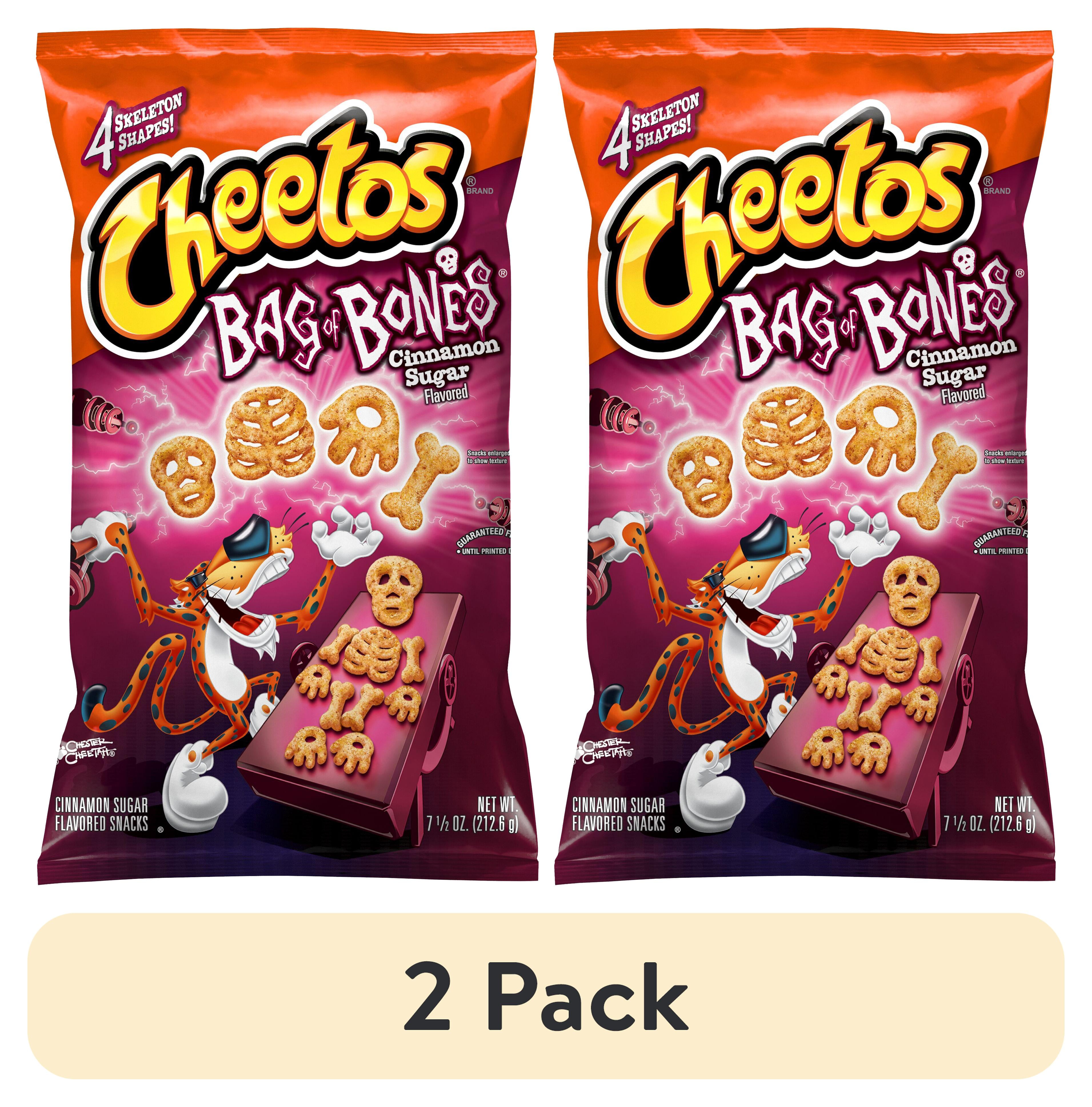 (2 pack) Cheetos Bag of Bones Flavored Snacks Cinnamon Sugar, 7.5 oz