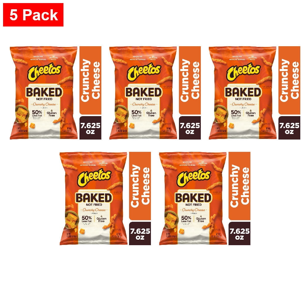 Cheetos Baked Crunchy Cheese Chips 7.63 oz - 5 Pack - Walmart.com