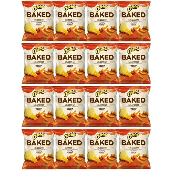Cheetos Baked Crunchy Chips, 0.875oz Bags, Pack of 16, Bundled By Shoppyway
