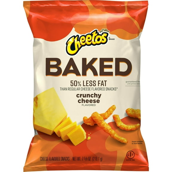 Cheetos Baked Gluten-Free Crunchy Cheese Flavored Snacks, 7.625 oz Bag-Pack Of 3