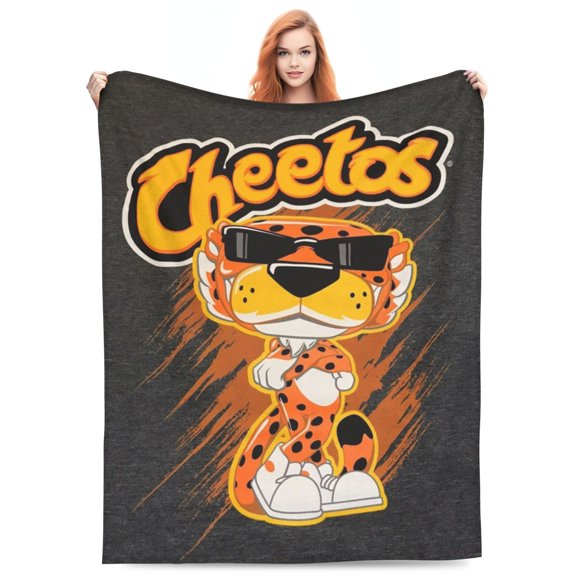Cheetos Blanket Warm Soft Flannel Throw Blankets All Season for Couch Bed Living Room Decor 60x50
