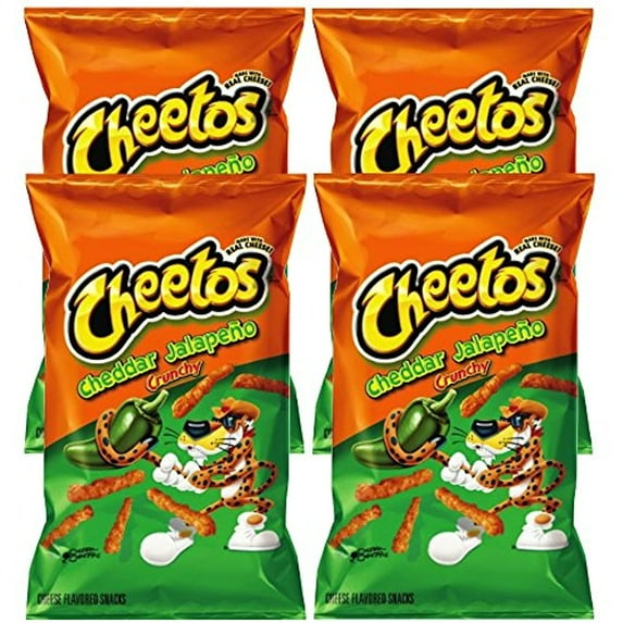 Cheetos, Cheddar Jalapeno Crunchy - 8.5 Oz (Pack Of 4)