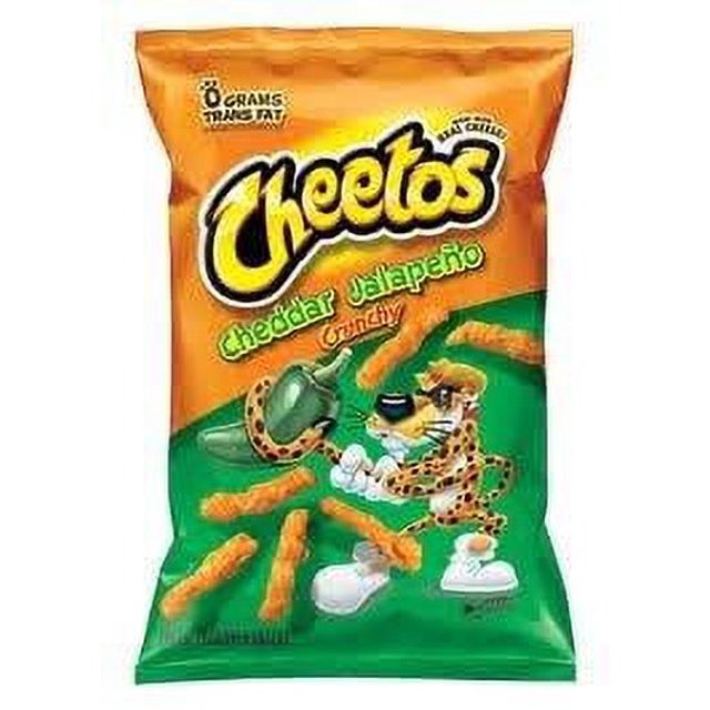 Cheetos Cheddar Jalapeno Crunchy Cheese Flavored Snacks 2 Oz. (Pack of