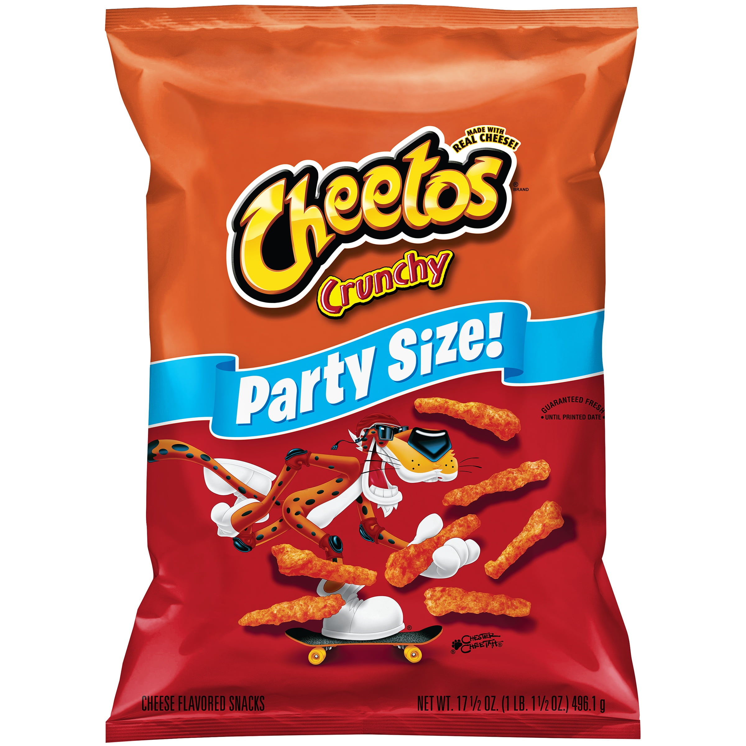 (4 pack) Cheetos Crunchy Flamin' Hot Cheese Puff Chips, 15oz Bag