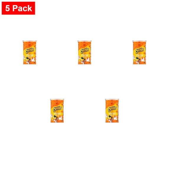 Cheetos Cheese Flavored Snacks Cheddar Minis 1.5 oz - 5 Pack
