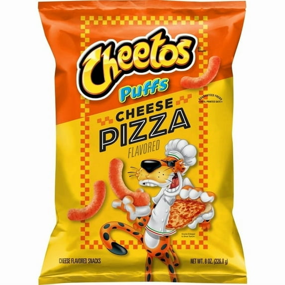 Cheetos Cheese Pizza Puffs Snack 8.0 Ounce Bag - 2 packs