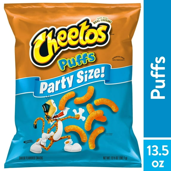 Cheetos Cheese Puff Chips, 13.5oz Party Bag (5 Packs)