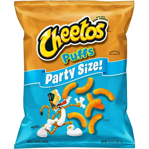 Cheetos Cheese Puff Chips, 13.5oz Party Bag-Pack Of 4