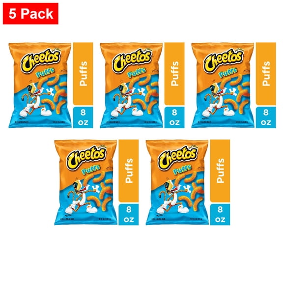 Cheetos Cheese Puffs Chips 8 oz - 5 Pack