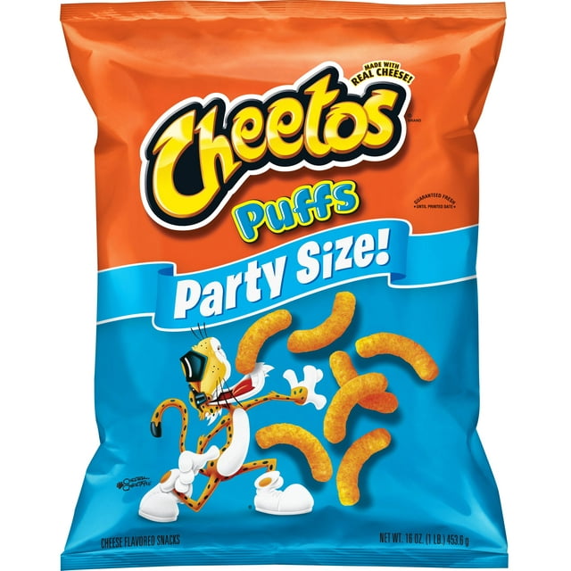 Cheetos Cheese Puffs Flavored Snack Chips Party Size, 16 oz