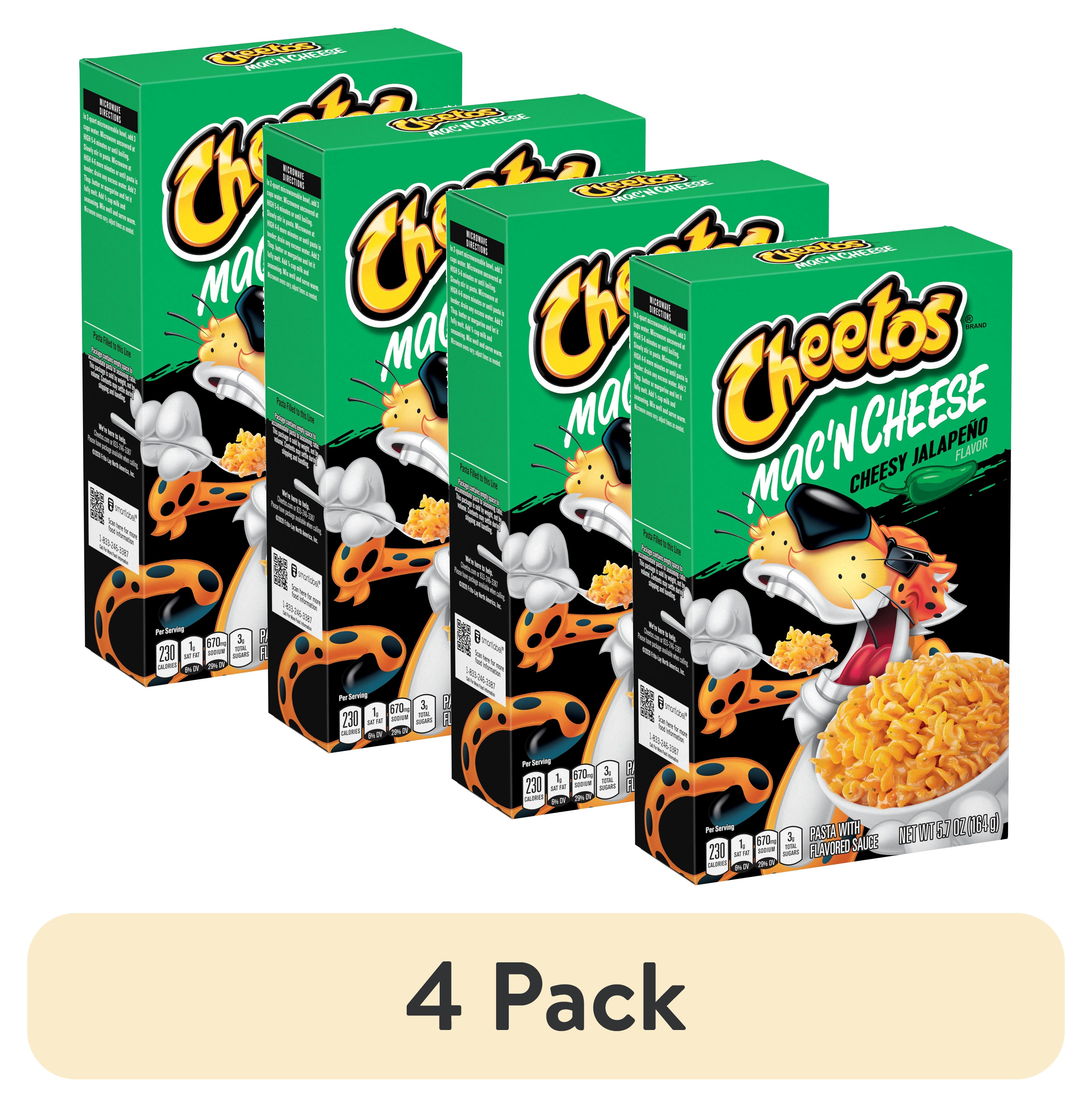 (4 pack) Cheetos Mac 'N Cheese Macaroni, Jalapeno Flavor, Mac and