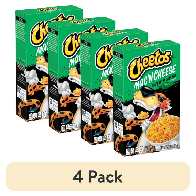(4 pack) Cheetos Mac 'N Cheese Macaroni, Jalapeno Flavor, Mac and