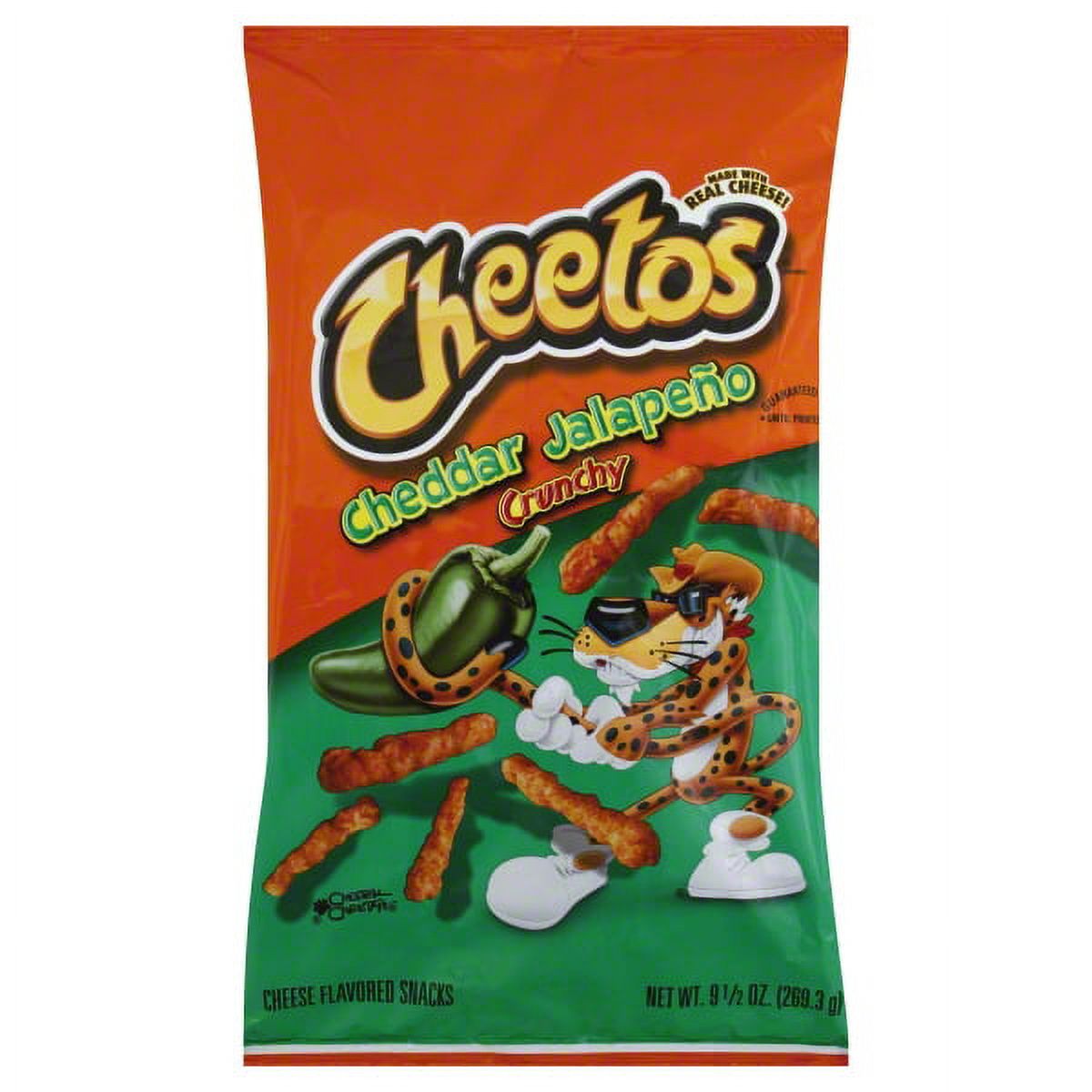 Cheetos Crunchy Cheddar Jalape&ntilde;o Cheese Flavored Snacks, 9.5 Oz. - image 1 of 1