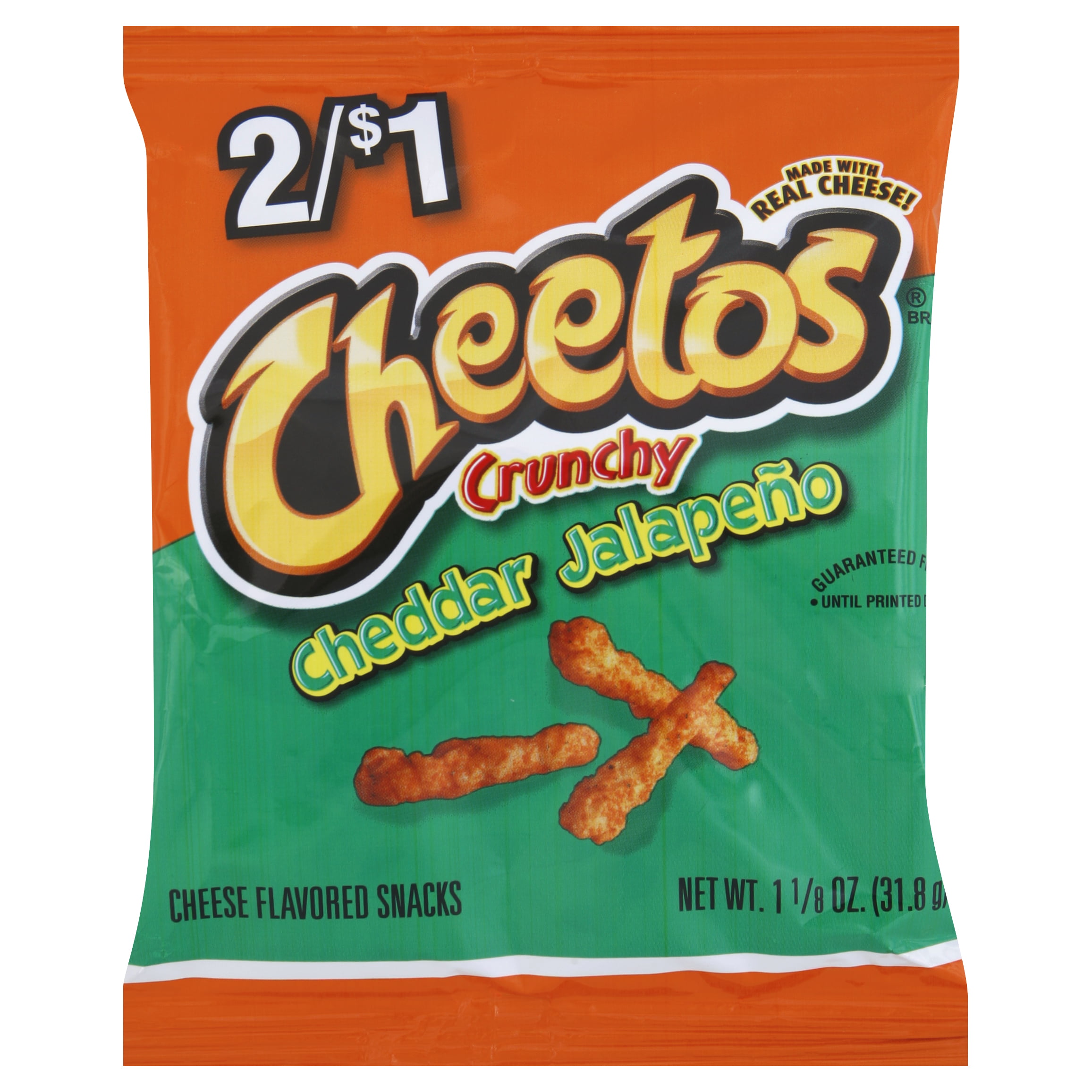 Cheetos Cheddar Jalapeño Crunchy Cheese Flavored Party Snacks Net Wt 8.5 Oz  (pack of 6)