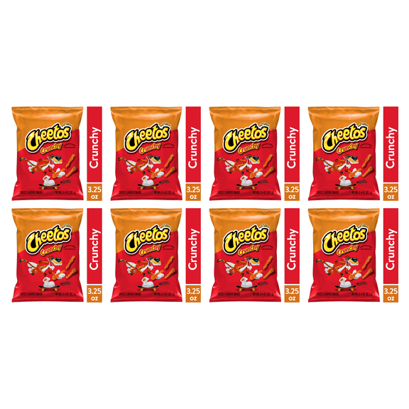 Cheetos Crunchy Cheese Flavored Snack Chips, 3.25 oz (Pack of 8)