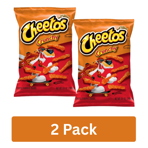 Cheetos Crunchy Cheese Flavored Snack Chips, 8.5 oz Bag (2 pack)