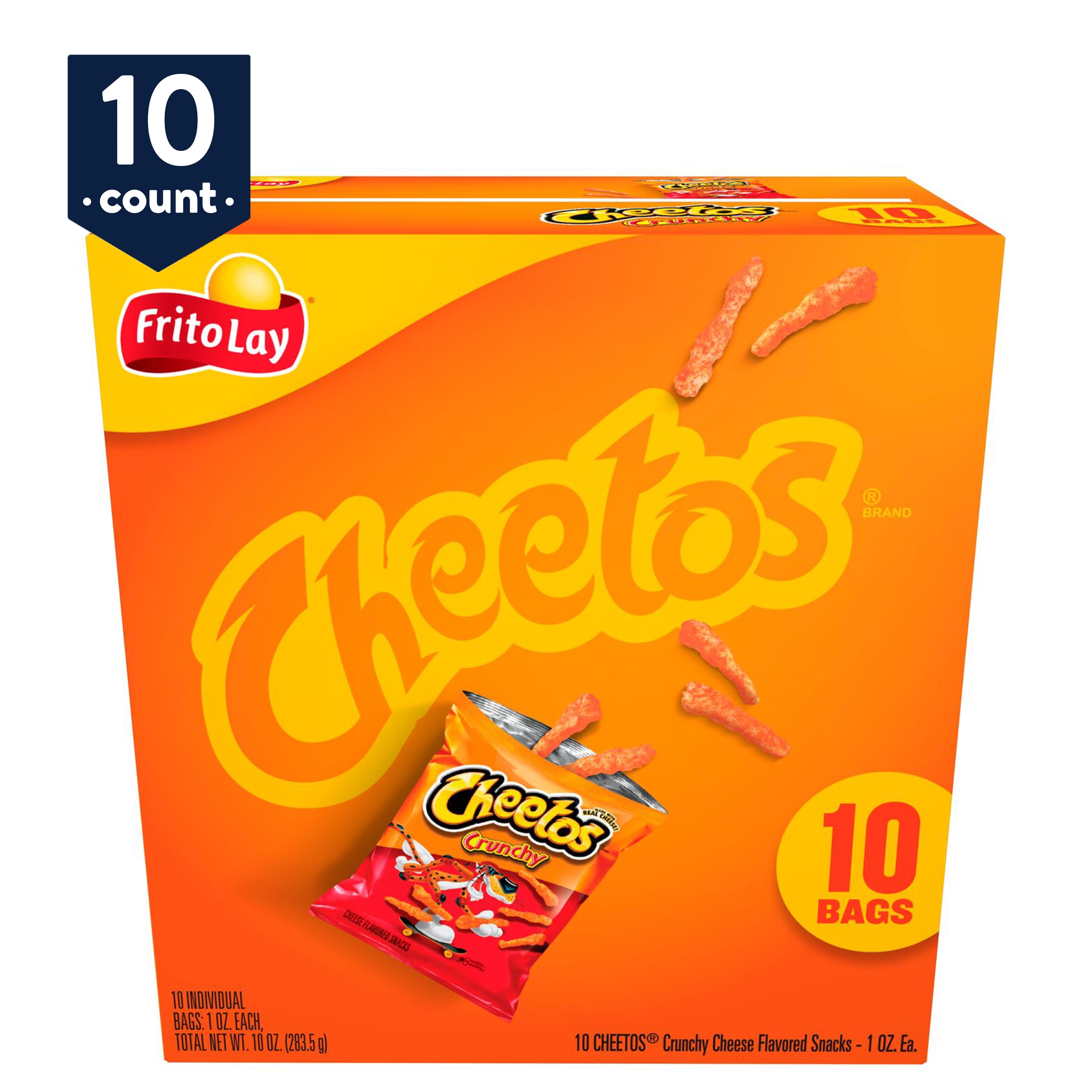 Cheetos Crunchy Flamin' Hot Cheese Flavored Snack Chips, 3.25 oz Bag 