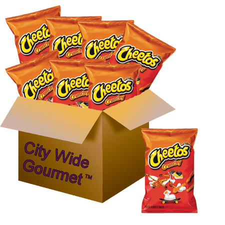 Cheetos Crunchy Cheese Flavored Snacks, 2 ounce bags (Pack of 8) , Bundled by City Wide Gourmet