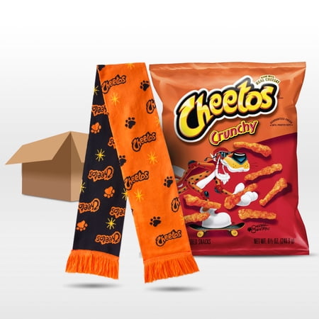 Cheetos Crunchy Cheese Flavored Snacks 8.5oz and Scarf Holiday Bundle