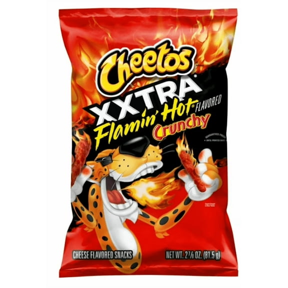 Cheetos Crunchy Cheese Flavored Snacks Xxtra Flamin' Hot, 2.875 oz Bag