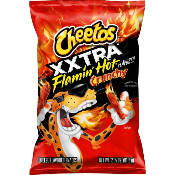Cheetos Crunchy Cheese Flavored Snacks Xxtra Flamin' Hot, 2.875 oz Bag