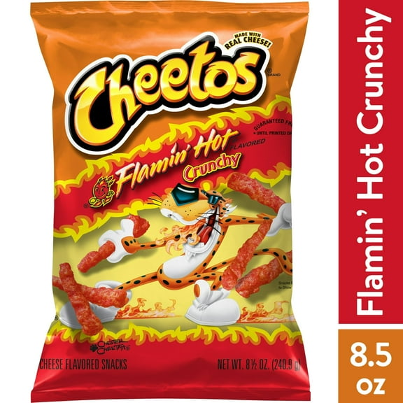Cheetos Crunchy, Flamin' Hot, 8.5oz Bag, Snack Chips (Pack of 3)