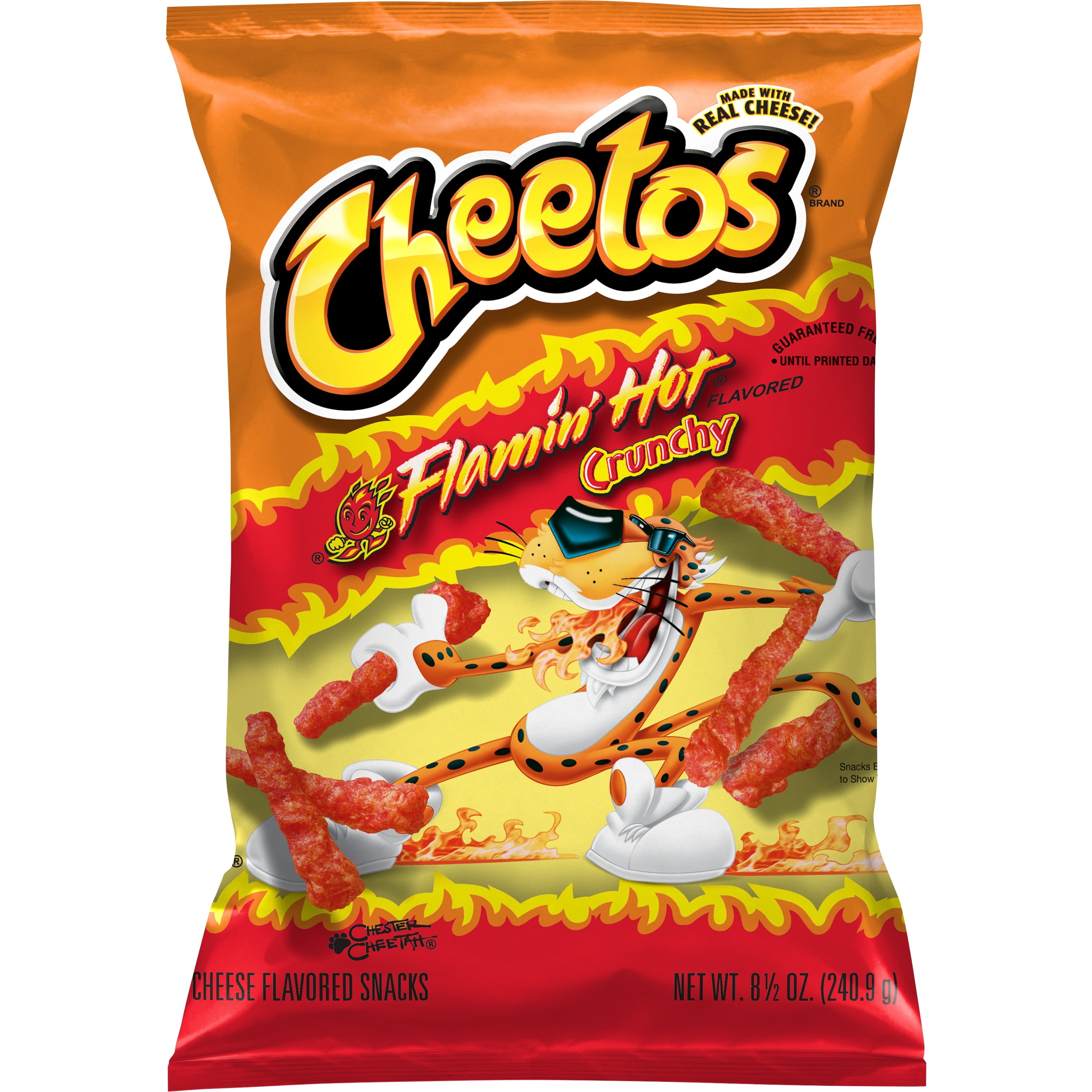 Cheetos Crunchy Cheese Flamin Hot Flavored Snacks, 8.5 oz