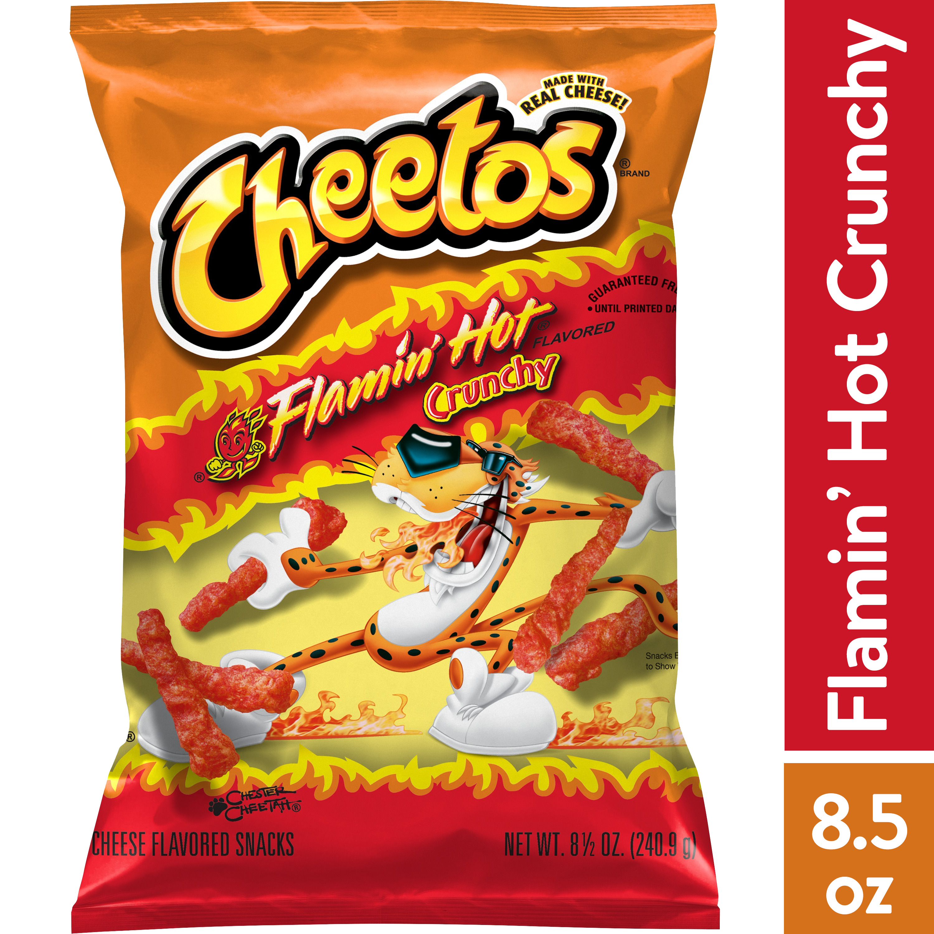 Cheetos Crunchy, Flamin' Hot, 8.5oz Bag, Snack Chips - image 1 of 9